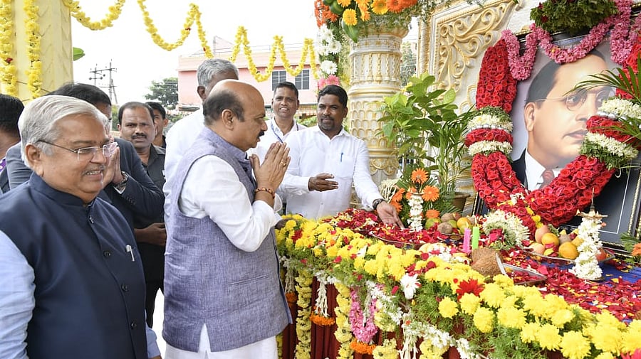 Chief Minister Basavaraj Bommai during a programme in Nanjangud, Mysuru district. Credit: DH Photo