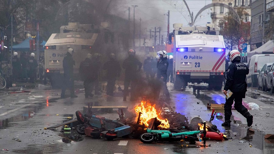 Police said that 11 people had been arrested with one remaining in custody. Credit: AFP Photo