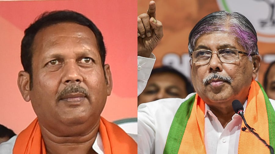 Shambhuraj Desai (L) and Chandrakant Patil. Credit: PTI Photos