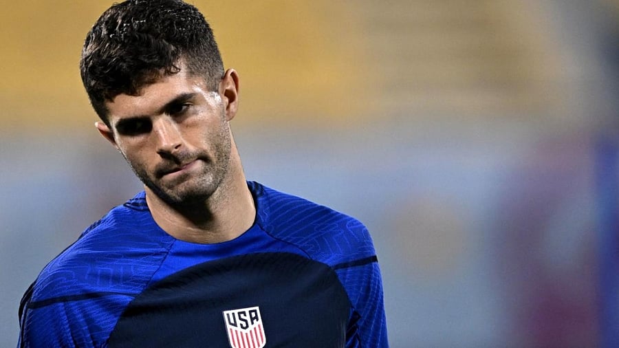 Christian Pulisic takes part in a training session ahead of the match against Netherlands. Credit: AFP Photo