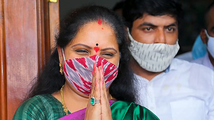 TRS MLC Kalvakuntla Kavitha. Credit: PTI Photo