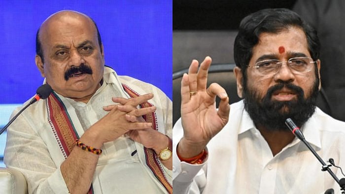 Karnataka CM Basavaraj Bommai (left) and Maharashtra CM Eknath Shinde (right). Credit: PTI Photo