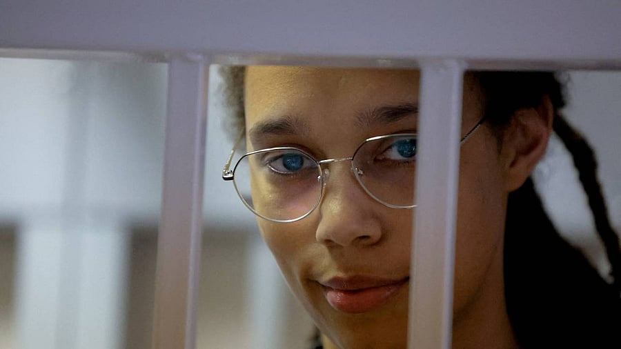 US basketball player Brittney Griner, who was detained at Moscow's Sheremetyevo airport and later charged with illegal possession of cannabis. Credit: PTI Photo