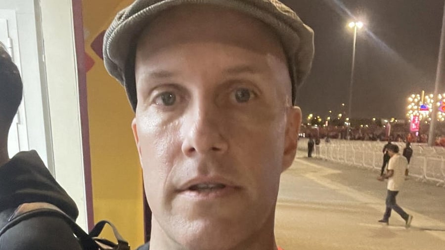 Grant Wahl at Qatar. Credit: Grant Wahl via Twitter/via Reuters