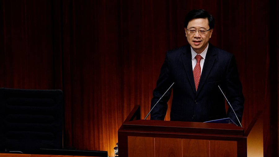 Hong Kong leader John Lee. Credit: Reuters File Photo