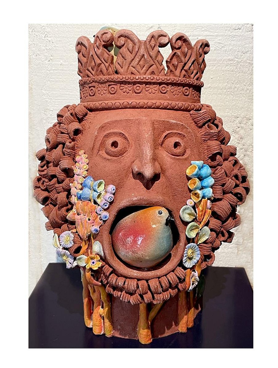 A ceramic sculpture by Jean-Louis Aubel.