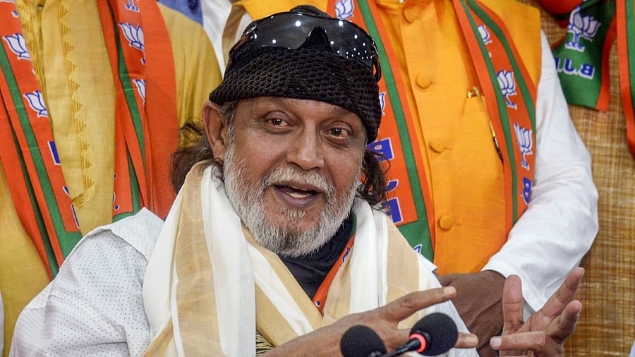 Bollywood actor and BJP leader Mithun Chakraborty. Credit: PTI File Photo