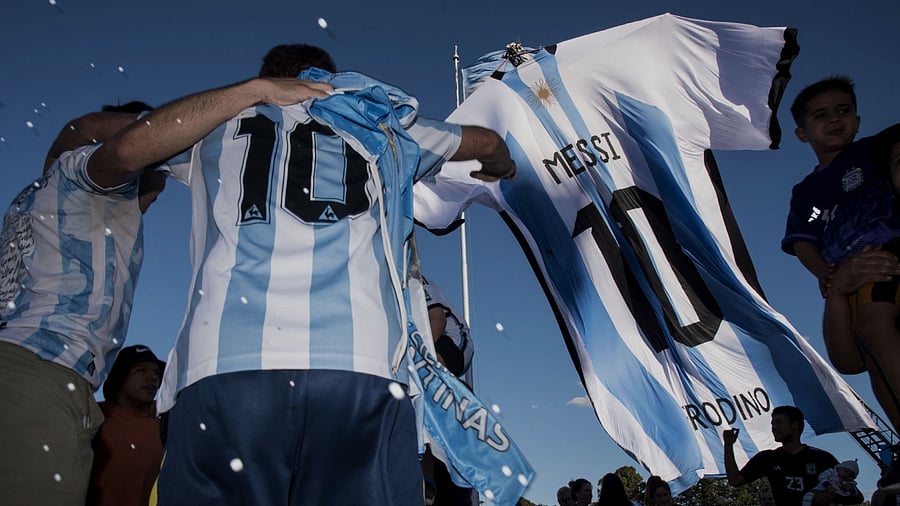 The prospect of Lionel Messi finally winning a World Cup in his last tournament has brought extra flights of Argentina fans to the Gulf state. Credit: Reuters Photo