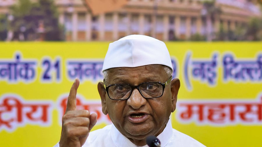 Social activist Anna Hazare. Credit: PTI Photo