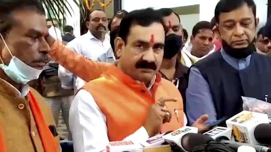 Madhya Pradesh Home Minister Narottam Mishra. Credit: PTI Photo