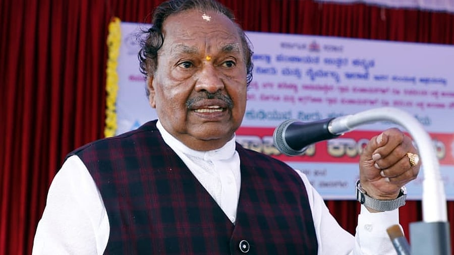 K S Eshwarappa. Credit: DH Photo