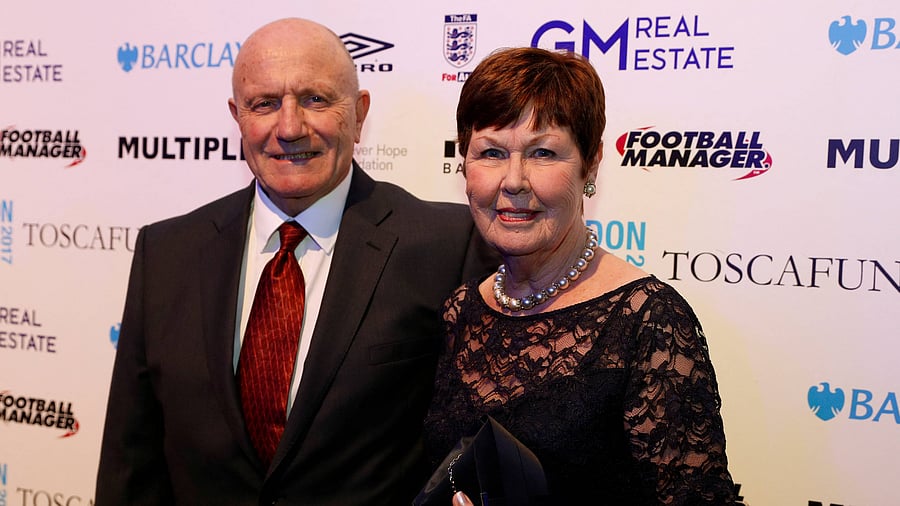 George Cohen and his wife Daphne. Credit: Action Images / John Sibley Livepic via Reuters