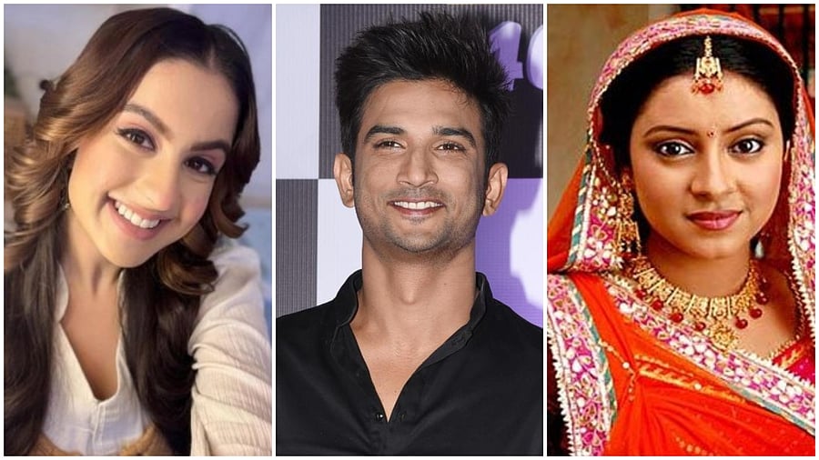 TV actor Tunisha Sharma (L), Sushant Singh Rajput (C) and Pratyusha Bannerjee (R). Credit: PTI/Twitter/Instagram