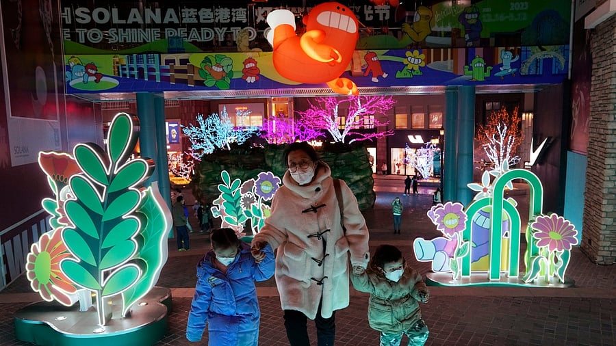 China this month scrapped repeated mass testing, centralised quarantine for infected people, and lockdowns, the hallmarks of a policy aimed at eradicating all outbreaks of Covid-19. Credit: AP/PTI Photo