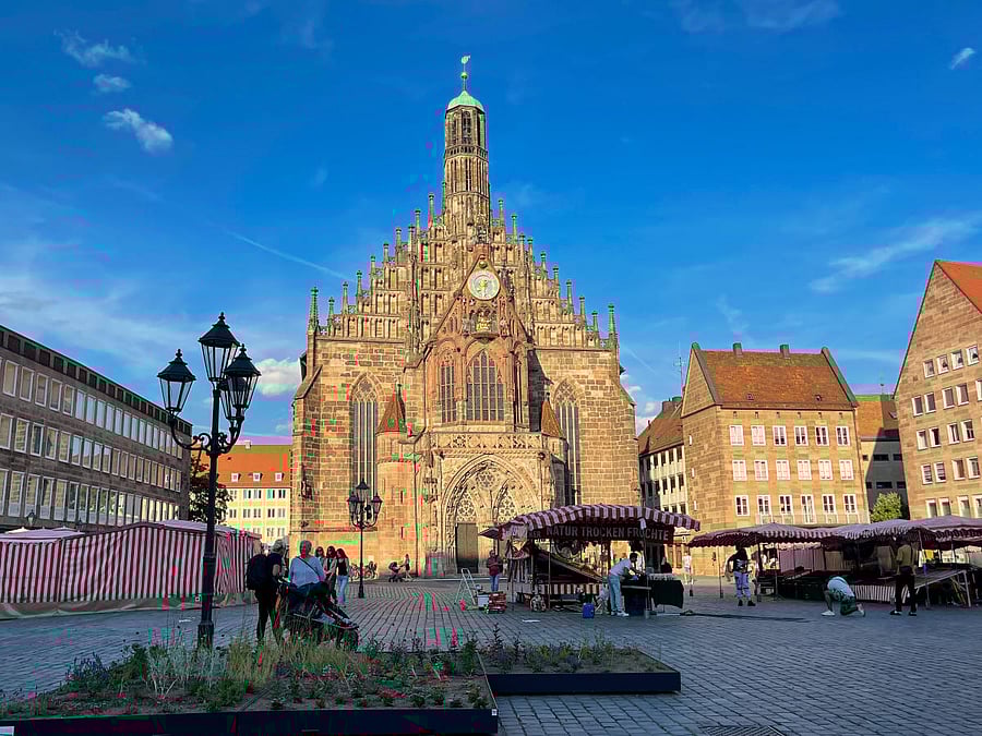 Hauptmarkt or the central square in the old town