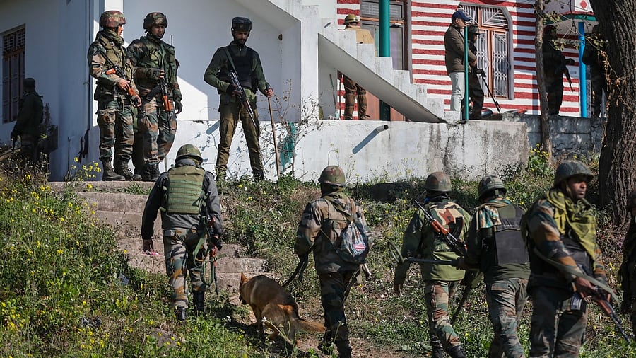 Protests over the Dangri attack and the IED blast rocked Rajouri town, amid a complete shut down. Credit: PTI Photo