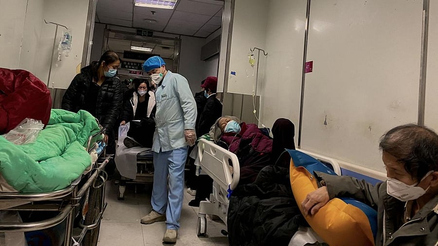 So far, sequencing data from China provided to the online GISAID hub has shown the variants circulating there are offshoots of Omicron, in line with the dominant variants in the rest of the world. Credit: AFP Photo