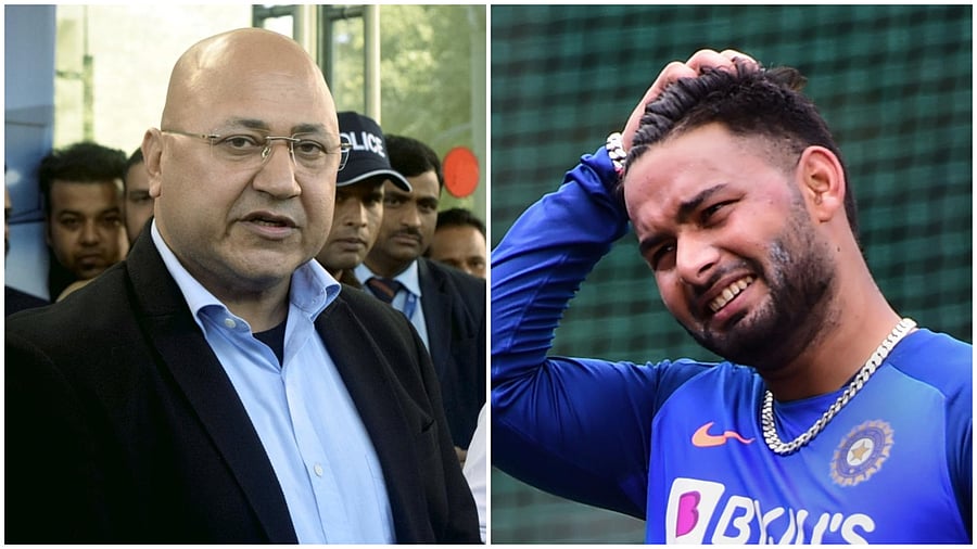 DDCA Director Shyam Sunder Sharma (L), File photo of cricketer Rishabh Pant. Credit: PTI 