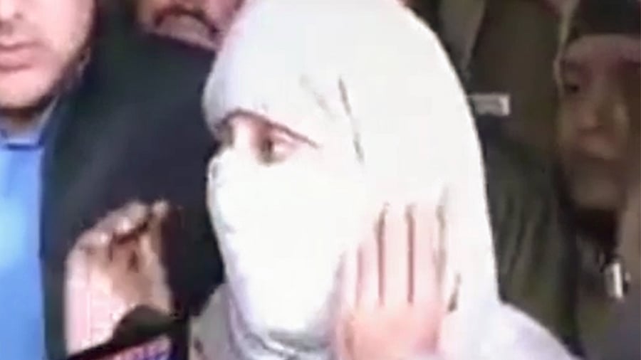 Nidhi, friend of the woman who was killed after being dragged by a car in Sultanpuri area, speaks to media over the incident. Credit: PTI Photo