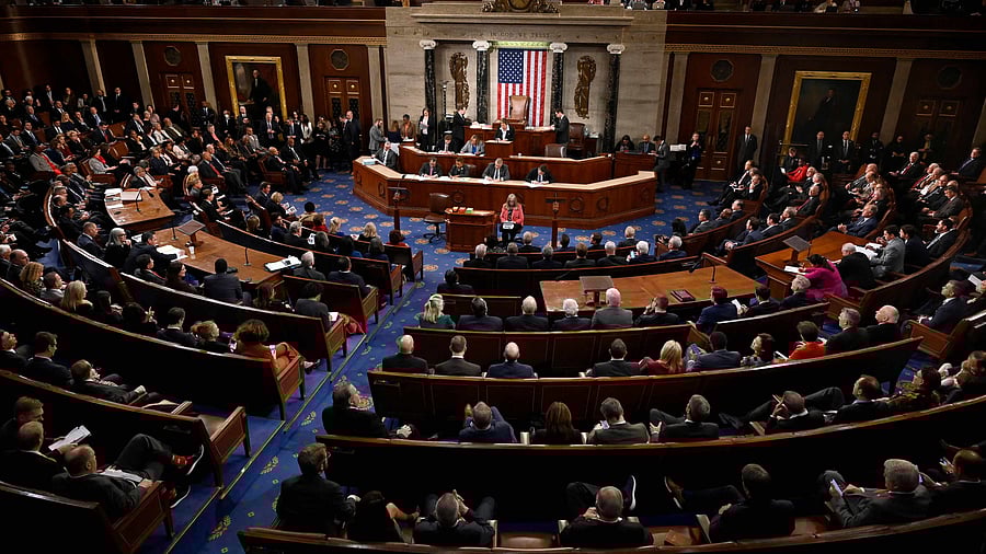 Members of Congress gather in the House Chamber as the House resumes voting for a new speaker at the US Capitol in Washington, DC, on January 6. Credit: AFP Photo