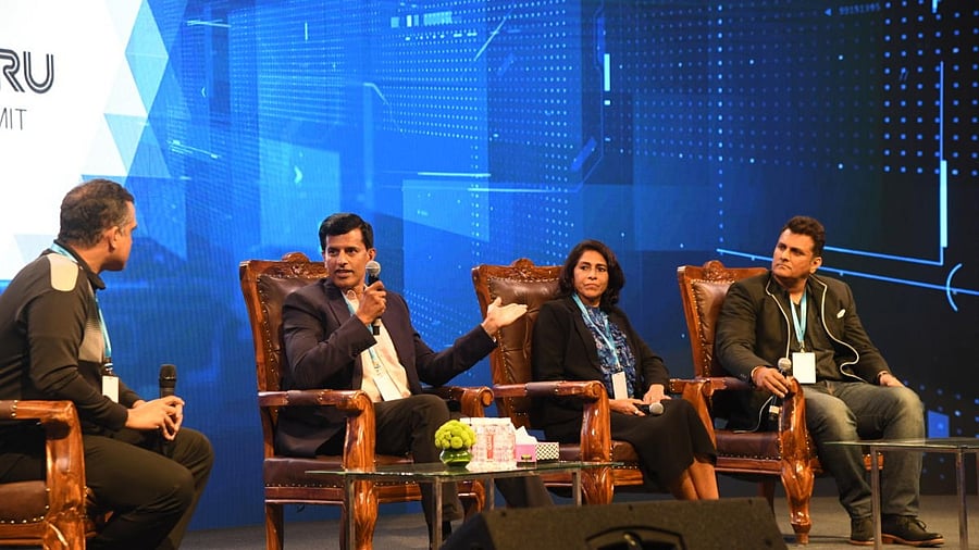 Panel discussion on ‘Chasing Sporting Glory’, during the DH Bengaluru 2040 Summit. Credit: DH Photo