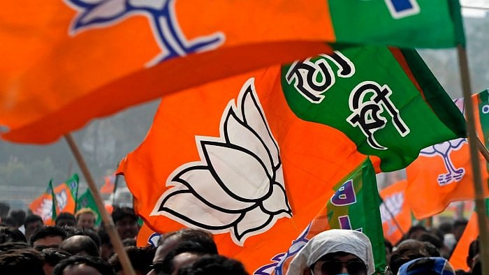 The BJP flag. Credit: AFP File Photo