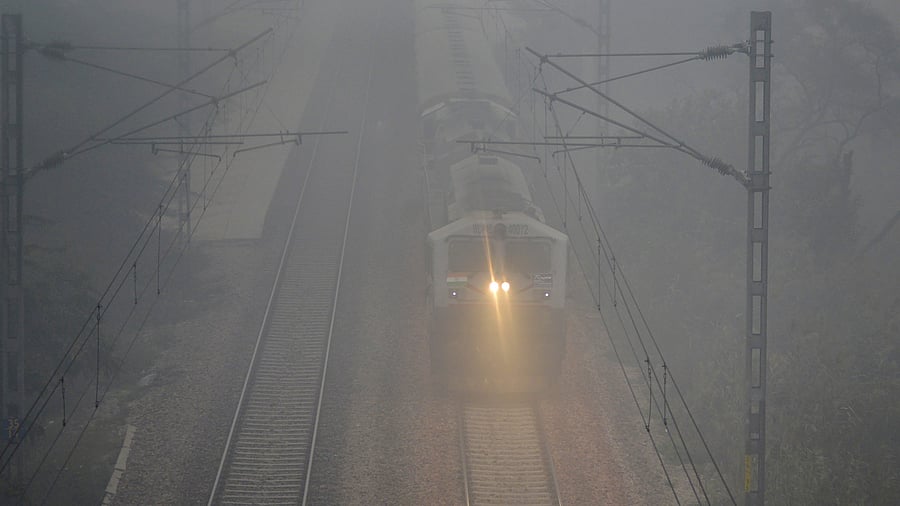 Lime marking across the track at the sighting board (or at distant signals in case of double-distant signals) must be done. Credit: PTI Photo