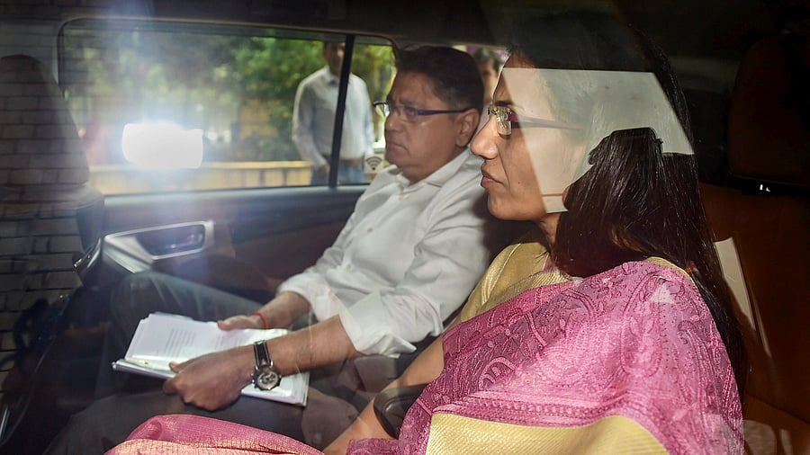 Former ICICI Bank CEO and MD Chanda Kochhar and her husband Deepak Kochhar. Credit: PTI Photo