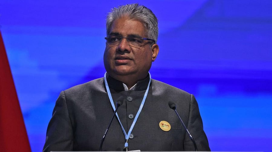 Bhupender Yadav. Credit: AFP Photo