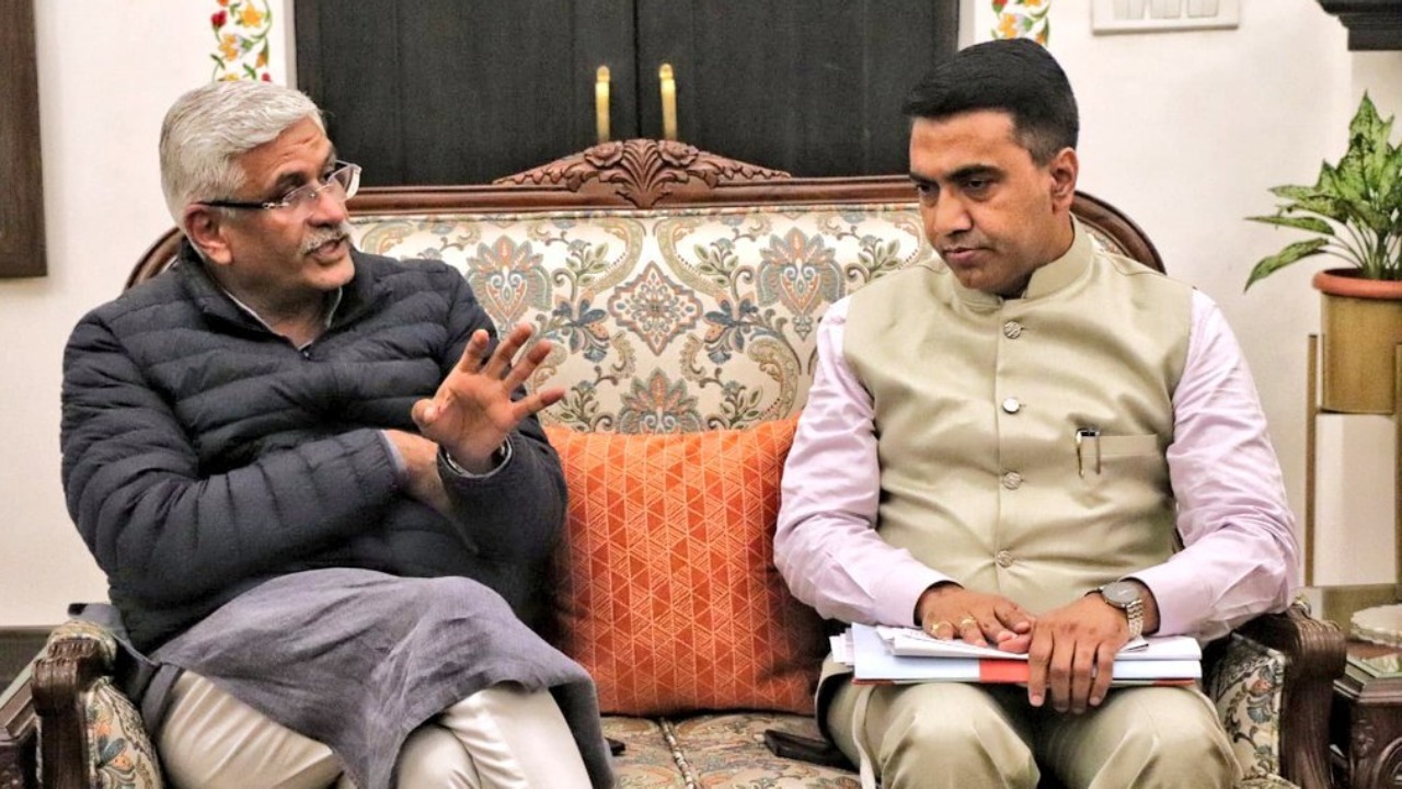 Shekhawat in a tweet also said a delegation led by Goa CM Pramod Sawant. Credit: Twitter / @gssjodhpur