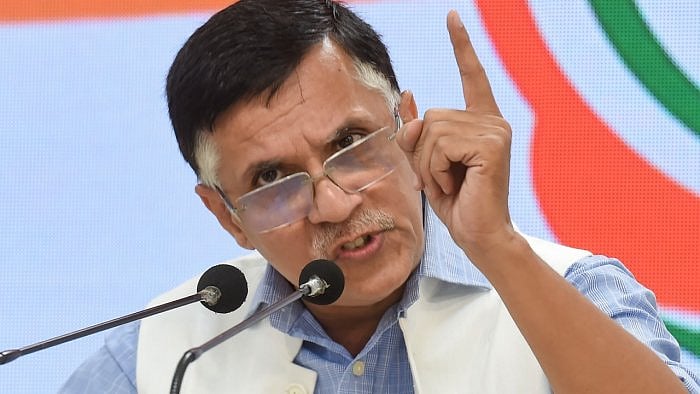 Congress Party's Media and Publicity Chairman Pawan Khera. Credit: PTI Photo 