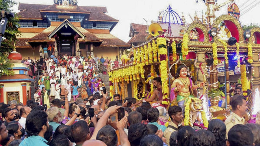 View of Sabarimala temple. Credit: PTI Photo
