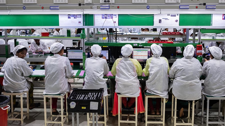 While recent financial incentives under Modi offered Apple a cost-efficient path to set up shop in India, the California-based company is still making a fraction of its iPhones in the nation. Credit: Bloomberg