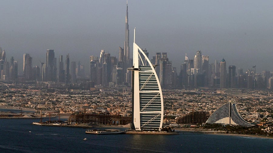 A view of the Burj Al Arab hotel and Burj Khalifa in Dubai. Credit: Reuters Photo