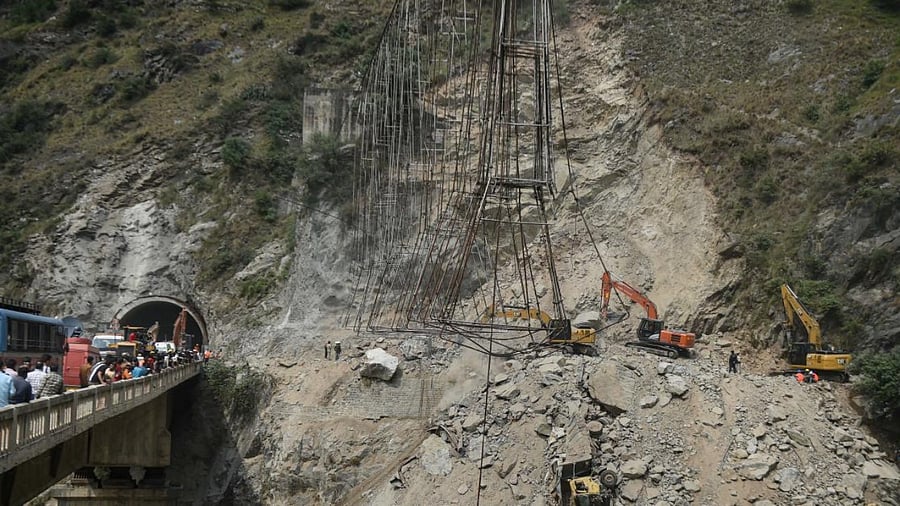 File photo of a landslide that occured in Jammu & Kashmir. Credit: PTI Photo