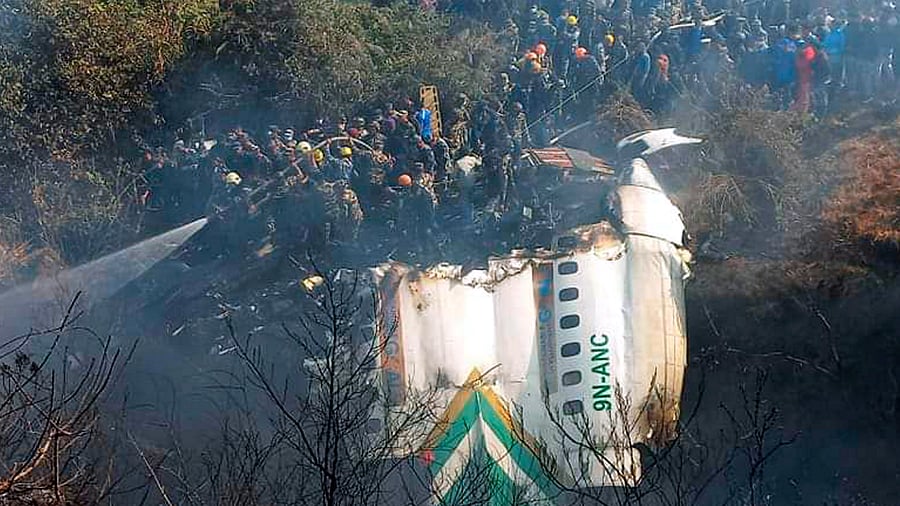 Of the 72 crew and passengers on board the plane, the bodies of 68 have been recovered. Credit: PTI Photo