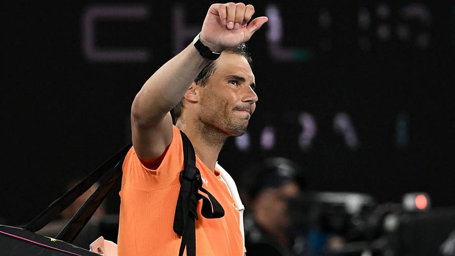 Rafael Nadal leaves after defeat against Mackenzie McDonald of the US in the man's singles on day three of the Australian Open. Credit: AFP Photo