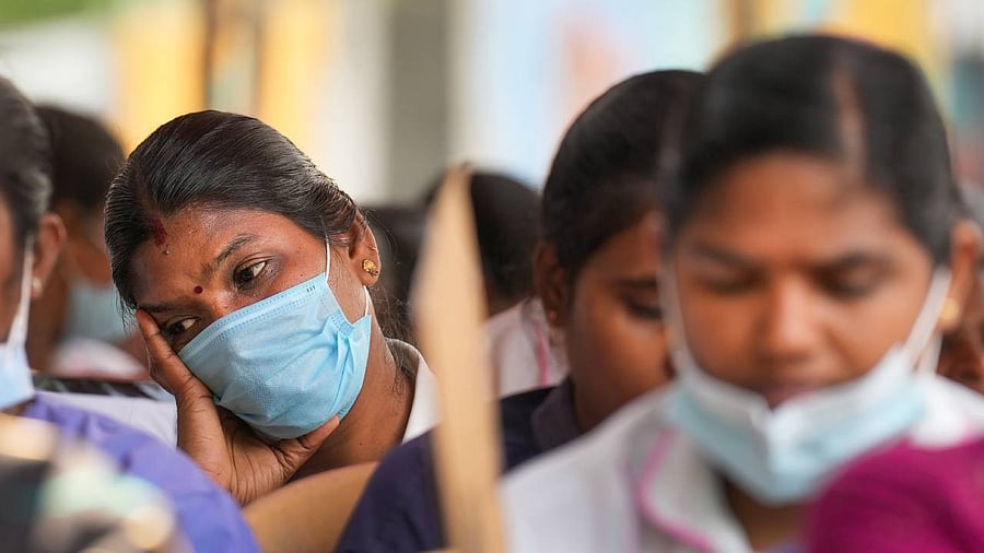 According to the ministry's website, 220.20 crore doses of Covid vaccine have been administered in the country so far under the nationwide Covid-19 vaccination drive. Credit: PTI Photo