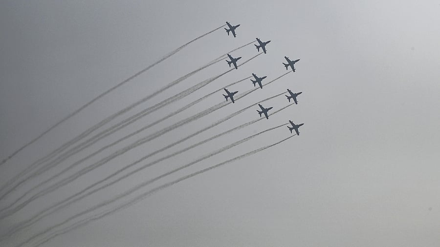 The event will include a static and an aerial display of fighter aircraft, helicopters, and other IAF assets and slithering operation by Special Forces. Credit: PTI Photo