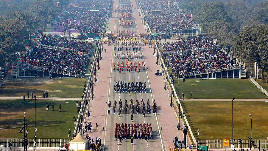 The duration of the 21-Gun Salute coincides with the length of the national anthem. Credit: PTI Photo