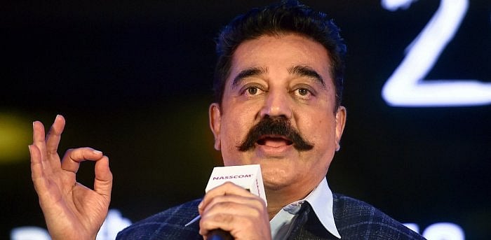 Makkal Needhi Maiam (MNM) chief Kamal Haasan. Credit: PTI Photo