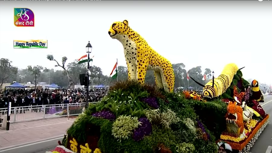 A screengrab of the CPWD tableau. Credit: Sansad TV