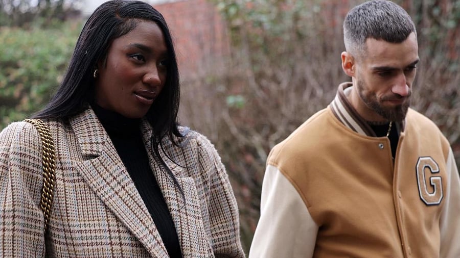 French singer Aya Nakamura (L) and former partner Vladimir Boudnikoff (R). Credit: AFP