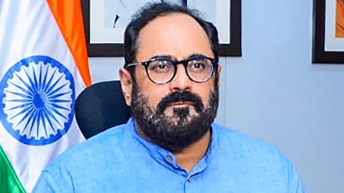 Union Minister Rajeev Chandrasekhar. Credit: PTI Photo
