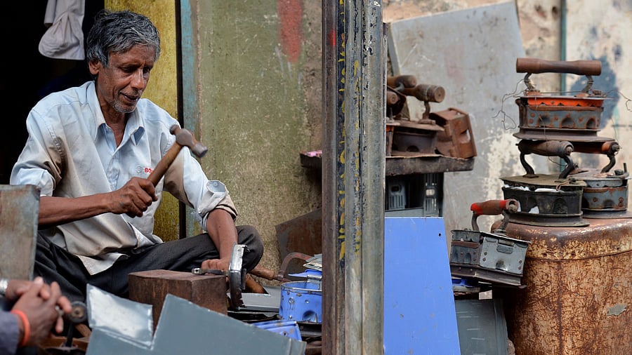 India has more than six crore micro, small and medium enterprises that employ close to 12 crore workers across sectors and industries while contributing nearly 35 per cent to the country's gross domestic product. Credit: AFP Photo