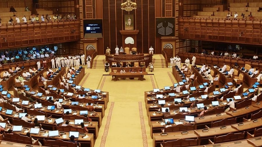 Kerala Governor Arif Mohammad Khan giving policy announcement speech on the first day of Assembly budget session in Thiruvananthapuram. Credit: IANS Photo