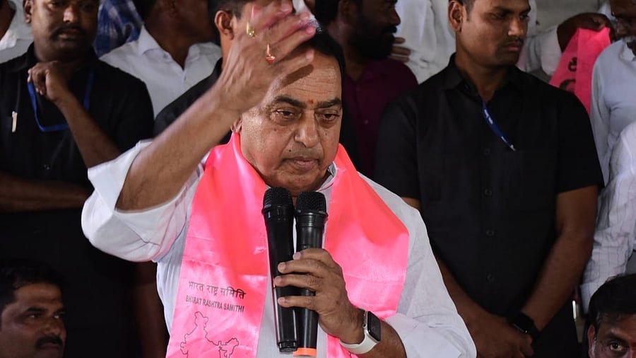 Telangana Minister for Forests and Environment Indrakaran Reddy. Credit: Twitter/IKReddyAllola