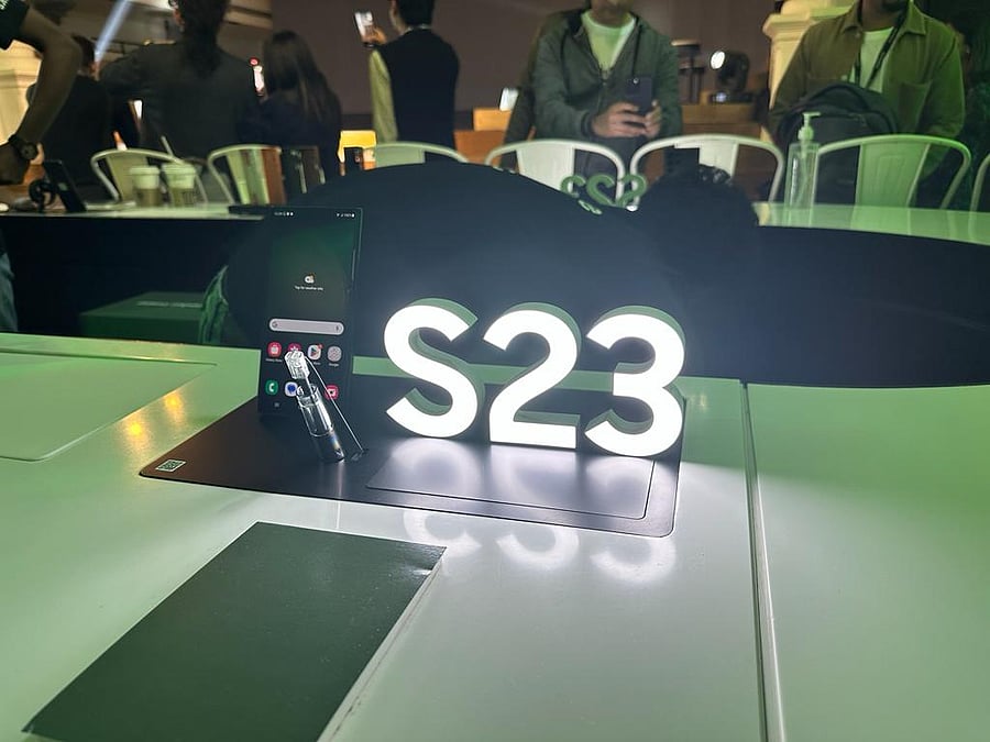 Samsung Galaxy S23 series showcased at Samsung Opera House, Bengaluru. Credit: DH Photo/KVN Rohit