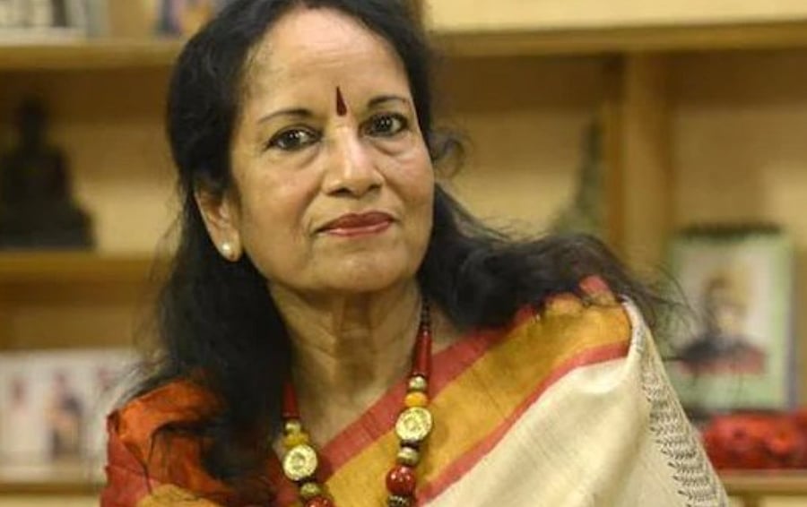 Iconic playback singer Vani Jairam. Credit: Twitter/@KeralaGovernor