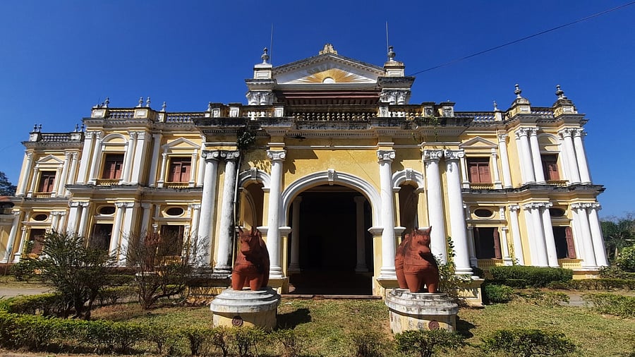 Jayalakshmi Vilas Mansion at Manasa Gangothri in Mysuru. Credit: Special Arrangement